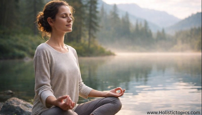 Positive affirmations for inner peace supported by calm breathing and relaxed posture